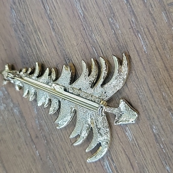 Tancer II Vintage Festive Gold Christmas Tree Brooch - Picture 2 of 3